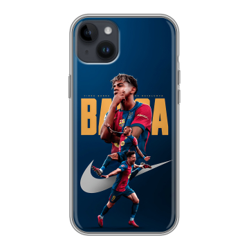 Силиконовый чехол на Iphone 14 Plus с принтом Барселона Barca Yamal Силиконовый чехол на Iphone 14 Plus с принтом Барселона Barca Yamal