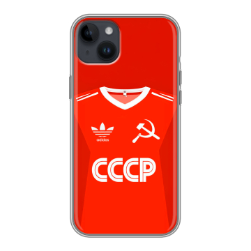 Силиконовый чехол на Iphone 14 Plus с принтом Флаг Герб СССР Силиконовый чехол на Iphone 14 Plus с принтом Флаг Герб СССР