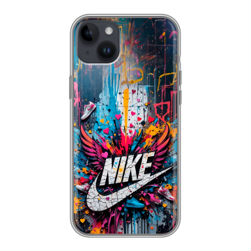 Силиконовый чехол на Iphone 14 Plus с принтом Nike Найк Силиконовый чехол на Iphone 14 Plus с принтом Nike Найк