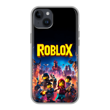 Силиконовый чехол на Iphone 14 Plus с принтом Roblox Роблокс