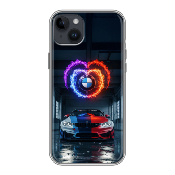 Силиконовый чехол на Iphone 14 Plus с принтом BMW БМВ