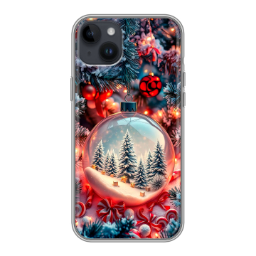 Силиконовый чехол на Iphone 14 Plus с принтом Новый год Силиконовый чехол на Iphone 14 Plus с принтом Новый год