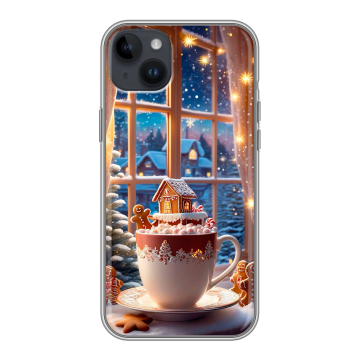 Силиконовый чехол на Iphone 14 Plus с принтом Новый год Силиконовый чехол на Iphone 14 Plus с принтом Новый год