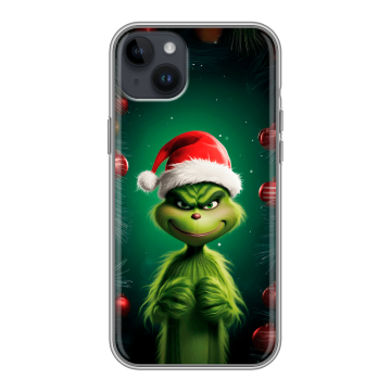 Силиконовый чехол на Iphone 14 Plus с принтом Гринч Новый год Рождество Силиконовый чехол на Iphone 14 Plus с принтом Гринч Новый год Рождество