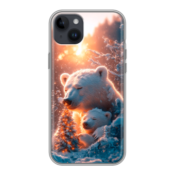 Силиконовый чехол на Iphone 14 Plus с принтом Новый год Силиконовый чехол на Iphone 14 Plus с принтом Новый год