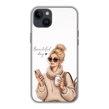 Силиконовый чехол на Iphone 14 Plus с принтом женский Силиконовый чехол на Iphone 14 Plus с принтом женский