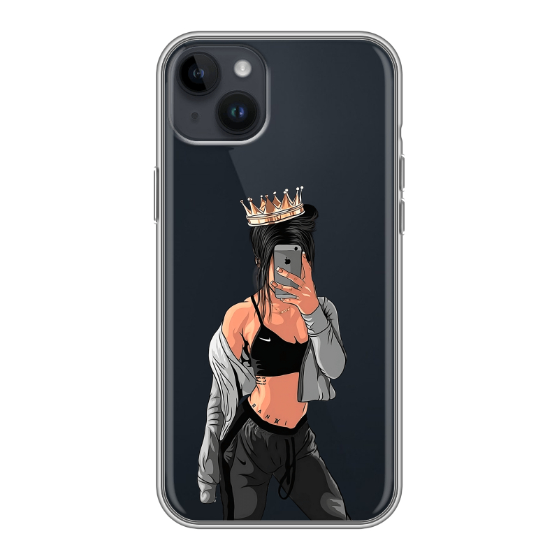 Силиконовый противоударный чехол на Iphone 14 Plus с принтом Женские принты Силиконовый противоударный чехол на Iphone 14 Plus с принтом Женские принты