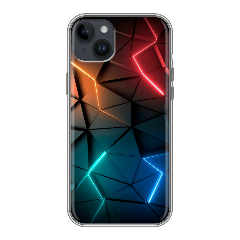 Силиконовый противоударный чехол на Iphone 14 Plus с принтом Абстракция неон Силиконовый противоударный чехол на Iphone 14 Plus с принтом Абстракция неон