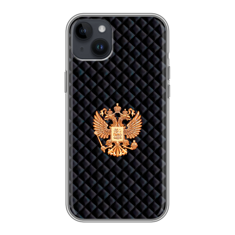 Силиконовый противоударный чехол на Iphone 14 Plus с принтом Герб России принт Силиконовый противоударный чехол на Iphone 14 Plus с принтом Герб России принт
