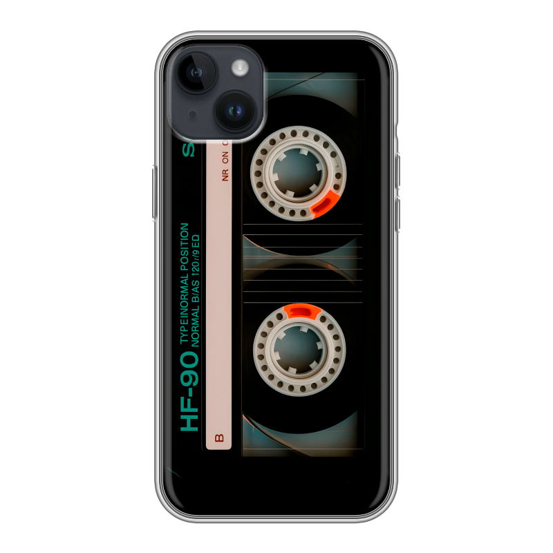 Силиконовый чехол на Iphone 14 Plus с принтом Кассета Силиконовый чехол на Iphone 14 Plus с принтом Кассета