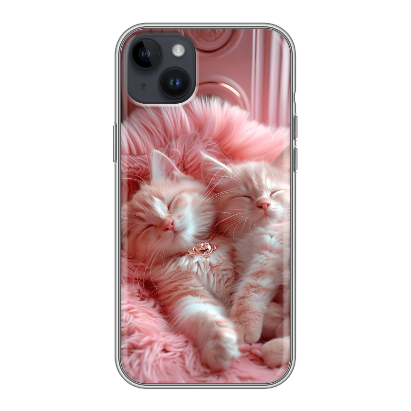 Силиконовый чехол на Iphone 14 Plus с принтом котята котики Силиконовый чехол на Iphone 14 Plus с принтом котята котики