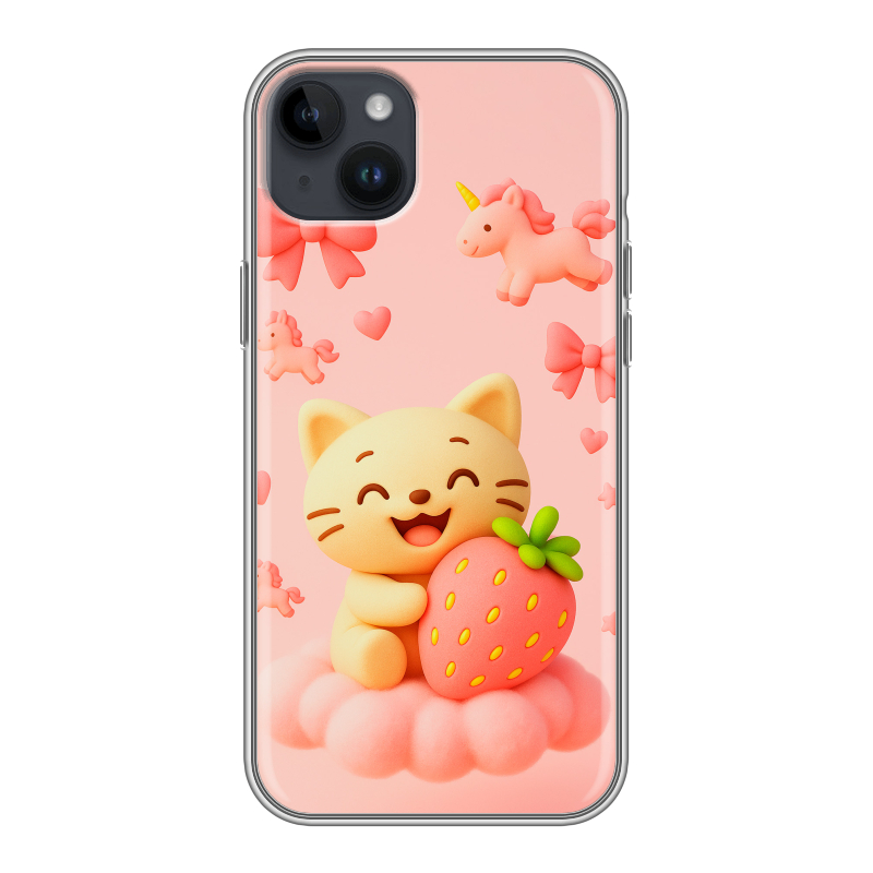 Силиконовый противоударный чехол на Iphone 14 Plus с принтом для девочек Силиконовый противоударный чехол на Iphone 14 Plus с принтом для девочек