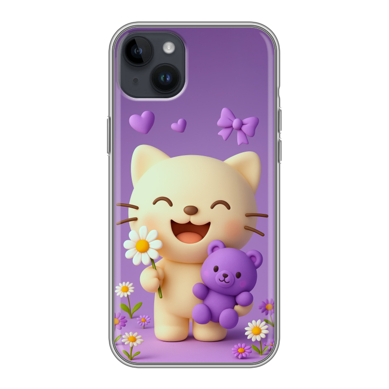 Силиконовый противоударный чехол на Iphone 14 Plus с принтом для девочек Силиконовый противоударный чехол на Iphone 14 Plus с принтом для девочек