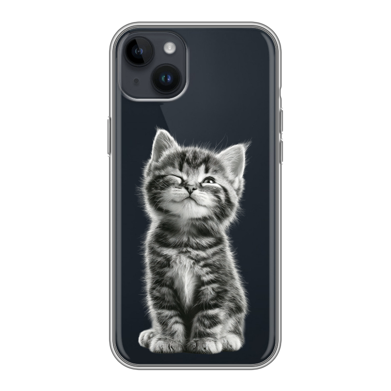 Силиконовый чехол на Iphone 14 Plus с принтом Котенок Силиконовый чехол на Iphone 14 Plus с принтом Котенок