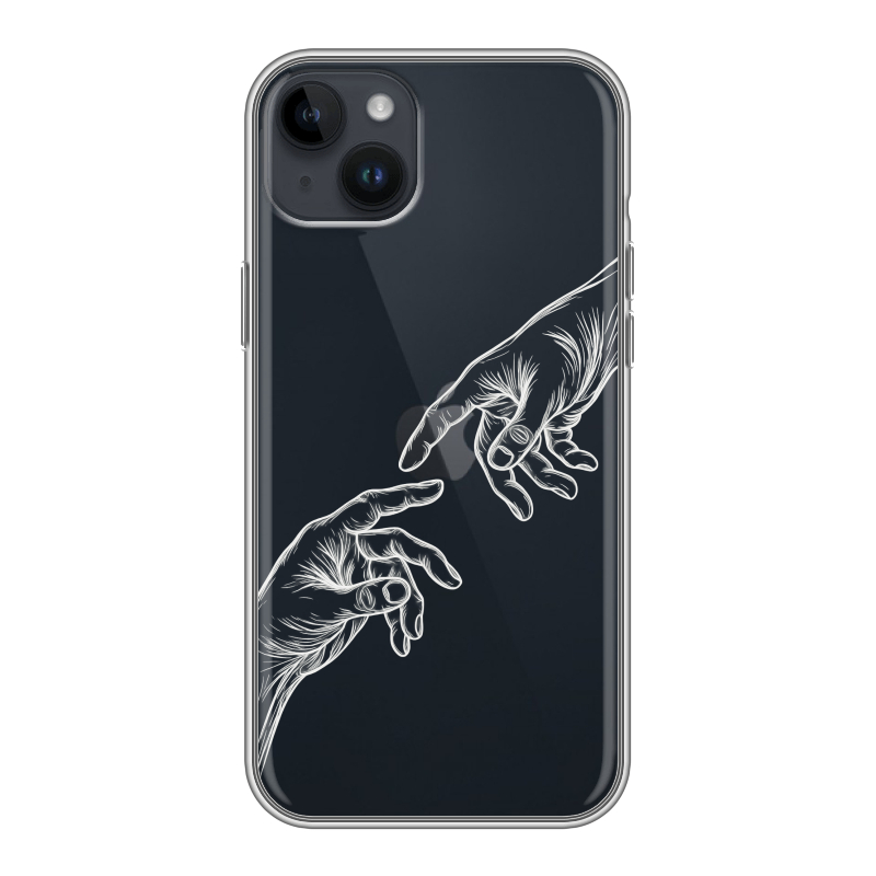Силиконовый противоударный чехол на Iphone 14 Plus с принтом Сотворение мира Силиконовый противоударный чехол на Iphone 14 Plus с принтом Сотворение мира