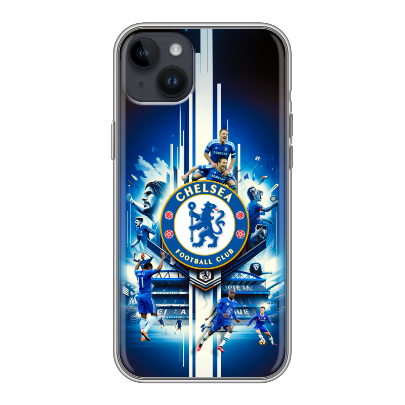 Силиконовый чехол на Iphone 14 Plus с принтом Chelsea Челси Силиконовый чехол на Iphone 14 Plus с принтом Chelsea Челси