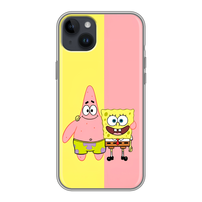 Силиконовый чехол на Iphone 14 Plus с принтом Спанч боб Спанчбоб Силиконовый чехол на Iphone 14 Plus с принтом Спанч боб Спанчбоб