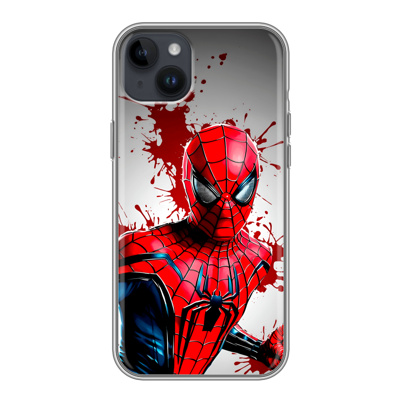 Силиконовый противоударный чехол на Iphone 14 Plus с принтом Spiderman Человек паук Силиконовый противоударный чехол на Iphone 14 Plus с принтом Spiderman Человек паук