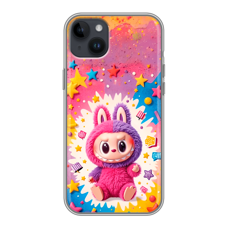 Силиконовый противоударный чехол на Iphone 14 Plus с принтом Labubu Лабубу Силиконовый противоударный чехол на Iphone 14 Plus с принтом Labubu Лабубу
