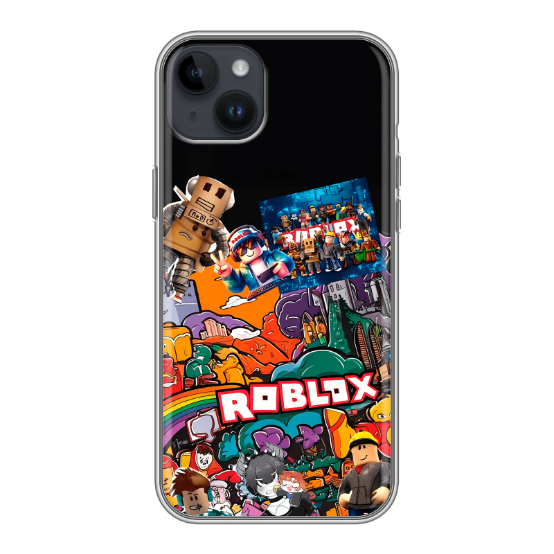 Силиконовый чехол на Iphone 14 Plus с принтом Roblox Роблокс Силиконовый чехол на Iphone 14 Plus с принтом Roblox Роблокс