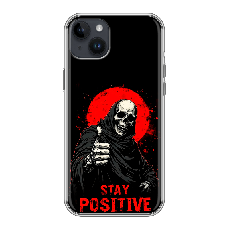Силиконовый противоударный чехол на Iphone 14 Plus с принтом смешной скелет Силиконовый противоударный чехол на Iphone 14 Plus с принтом смешной скелет