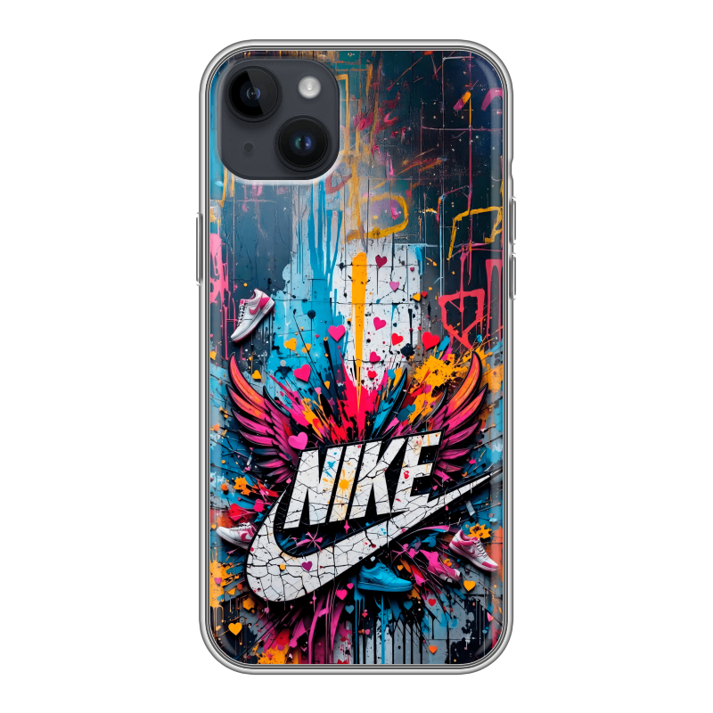 Силиконовый чехол на Iphone 14 Plus с принтом Nike Найк Силиконовый чехол на Iphone 14 Plus с принтом Nike Найк