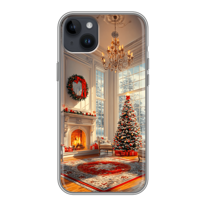Силиконовый чехол на Iphone 14 Plus с принтом Новый год Силиконовый чехол на Iphone 14 Plus с принтом Новый год