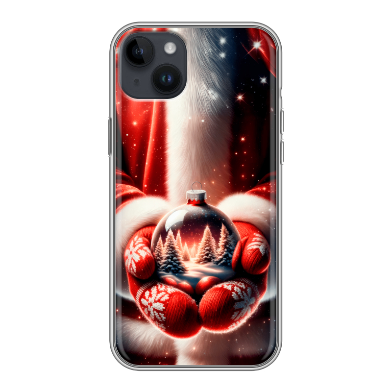 Силиконовый противоударный чехол на Iphone 14 Plus с принтом Новый год Силиконовый противоударный чехол на Iphone 14 Plus с принтом Новый год