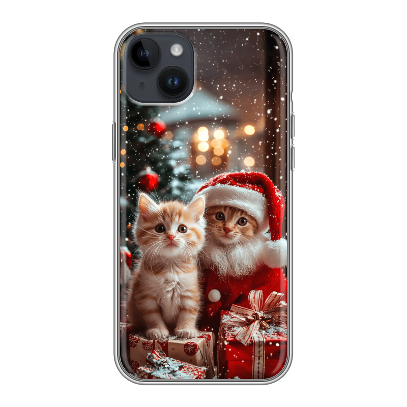 Силиконовый чехол на Iphone 14 Plus с принтом Новый год Силиконовый чехол на Iphone 14 Plus с принтом Новый год