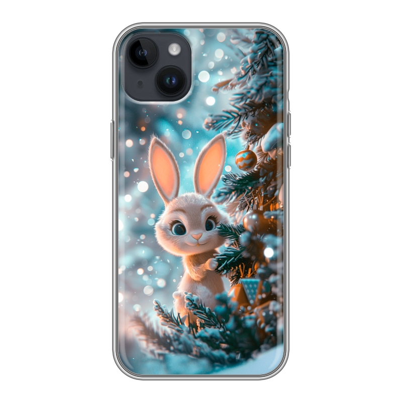 Силиконовый противоударный чехол на Iphone 14 Plus с принтом Новый год Силиконовый противоударный чехол на Iphone 14 Plus с принтом Новый год
