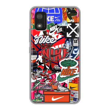 Силиконовый чехол на Itel A17 с принтом Найк Nike яркий Силиконовый чехол на Itel A17 с принтом Найк Nike яркий