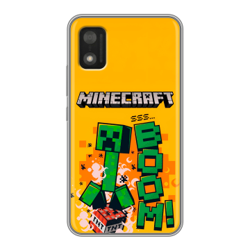 Силиконовый чехол на Itel A17 с принтом Майнкрафт Minecraft Силиконовый чехол на Itel A17 с принтом Майнкрафт Minecraft