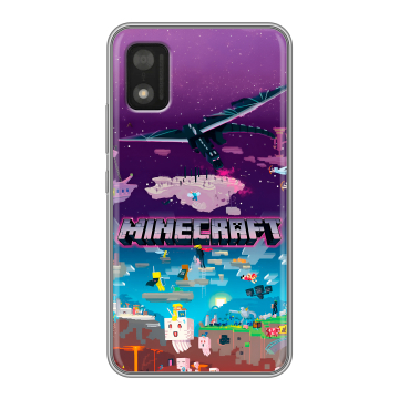 Силиконовый чехол на Itel A17 с принтом Майнкрафт Minecraft Силиконовый чехол на Itel A17 с принтом Майнкрафт Minecraft