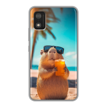 Силиконовый чехол на Itel A17 с принтом Капибара