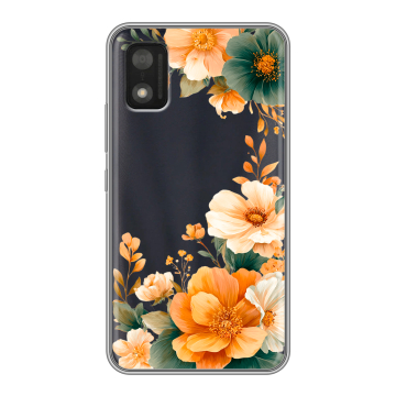 Силиконовый чехол на Itel A17 с принтом Цветы принт