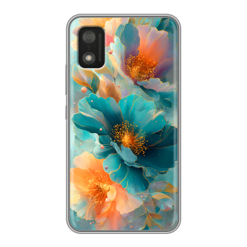 Силиконовый чехол на Itel A17 с принтом Цветы