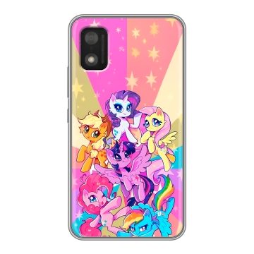 Силиконовый чехол на Itel A17 с принтом My little pony Дружба чудо Силиконовый чехол на Itel A17 с принтом My little pony Дружба чудо