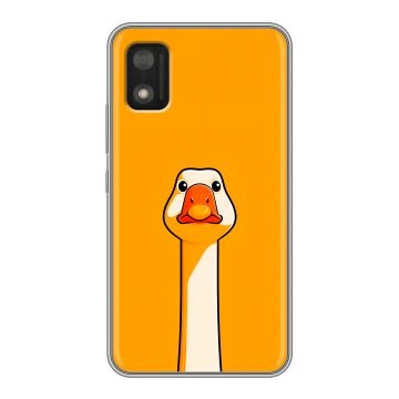 Силиконовый чехол на Itel A17 с принтом Смешная утка Силиконовый чехол на Itel A17 с принтом Смешная утка