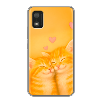 Силиконовый чехол на Itel A17 с принтом Милые котята Силиконовый чехол на Itel A17 с принтом Милые котята