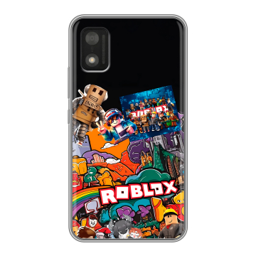 Силиконовый чехол на Itel A17 с принтом Roblox Роблокс Силиконовый чехол на Itel A17 с принтом Roblox Роблокс