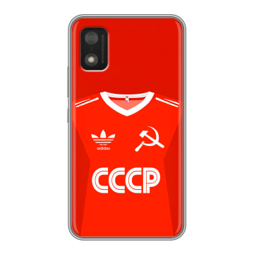 Силиконовый чехол на Itel A17 с принтом Флаг Герб СССР Силиконовый чехол на Itel A17 с принтом Флаг Герб СССР