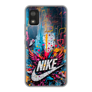 Силиконовый чехол на Itel A17 с принтом Nike Найк Силиконовый чехол на Itel A17 с принтом Nike Найк