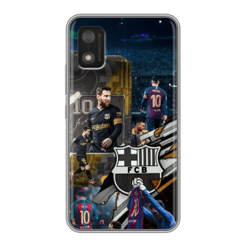 Силиконовый чехол на Itel A17 с принтом Messi Barcelona Силиконовый чехол на Itel A17 с принтом Messi Barcelona