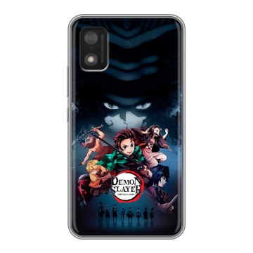 Силиконовый чехол на Itel A17 с принтом Demon Slayer Клинок рассекающий демонов Силиконовый чехол на Itel A17 с принтом Demon Slayer Клинок рассекающий демонов