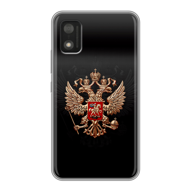 Силиконовый чехол на Itel A17 с принтом Герб России Силиконовый чехол на Itel A17 с принтом Герб России