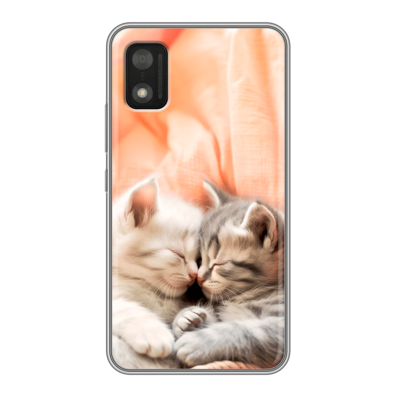 Силиконовый чехол на Itel A17 с принтом Котята Силиконовый чехол на Itel A17 с принтом Котята