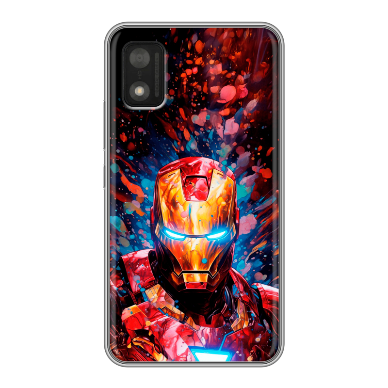 Силиконовый чехол на Itel A17 с принтом Железный человек Ironman Силиконовый чехол на Itel A17 с принтом Железный человек Ironman