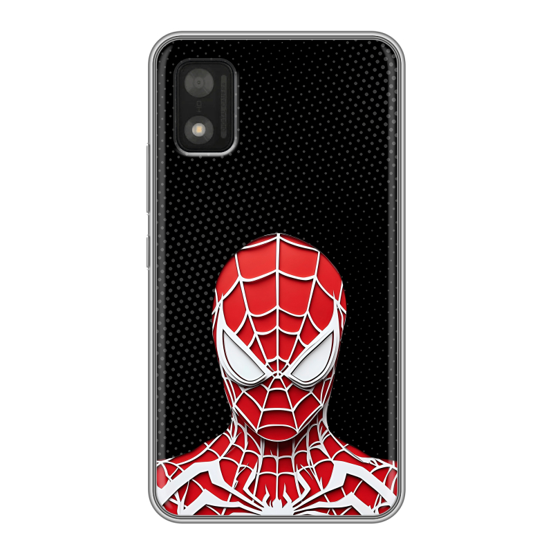 Силиконовый чехол на Itel A17 с принтом человек паук spiderman Силиконовый чехол на Itel A17 с принтом человек паук spiderman