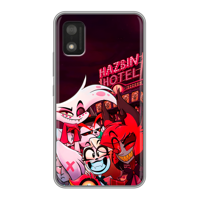 Силиконовый чехол на Itel A17 с принтом Hazbin Hotel Отель Хазбин Силиконовый чехол на Itel A17 с принтом Hazbin Hotel Отель Хазбин