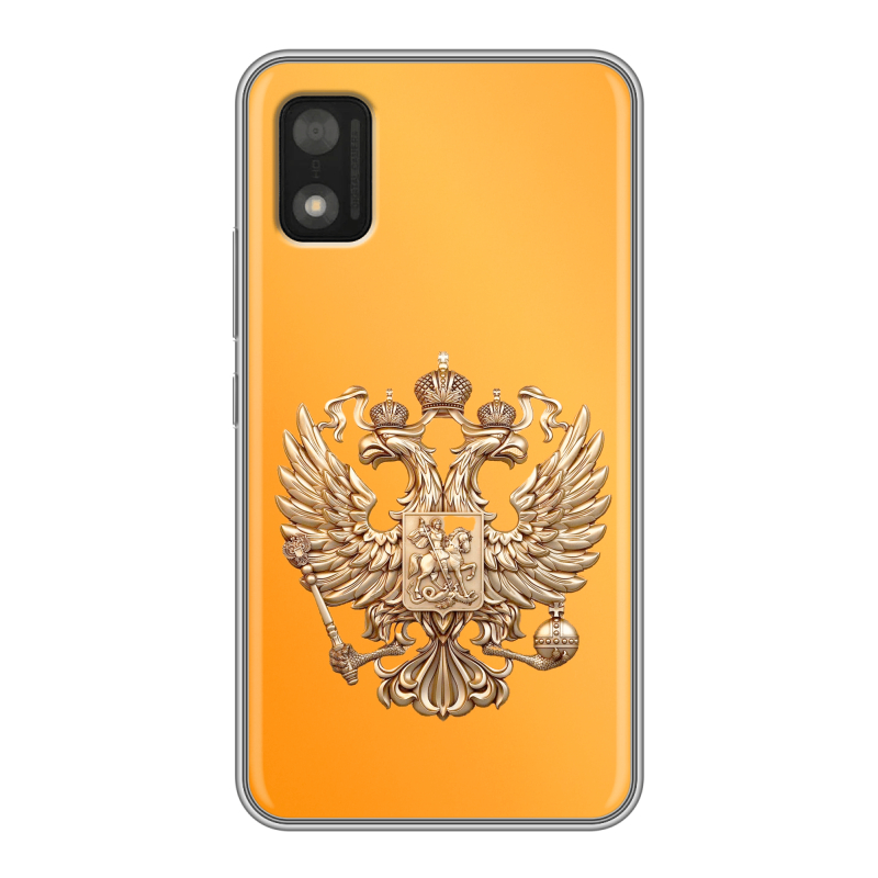 Силиконовый чехол на Itel A17 с принтом Герб Флаг России Силиконовый чехол на Itel A17 с принтом Герб Флаг России